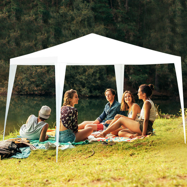 Coast Gartenzelt - abnehmbare Seitenwände und Fenster - 3 x 3 x 2,56 m - 10 kg - weiß