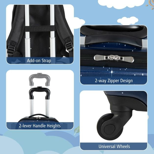 Coast 2-teiliges Kinderkofferset - 30/40 cm - Marineblau