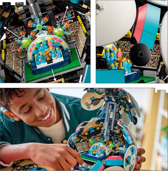 LEGO Editions Fußball – 3D-Display-Bausatz mit Mini-Stadion – Geburtstagsgeschenk für Jungen, Mädchen und Fußballfans ab 10 Jahren – 43019