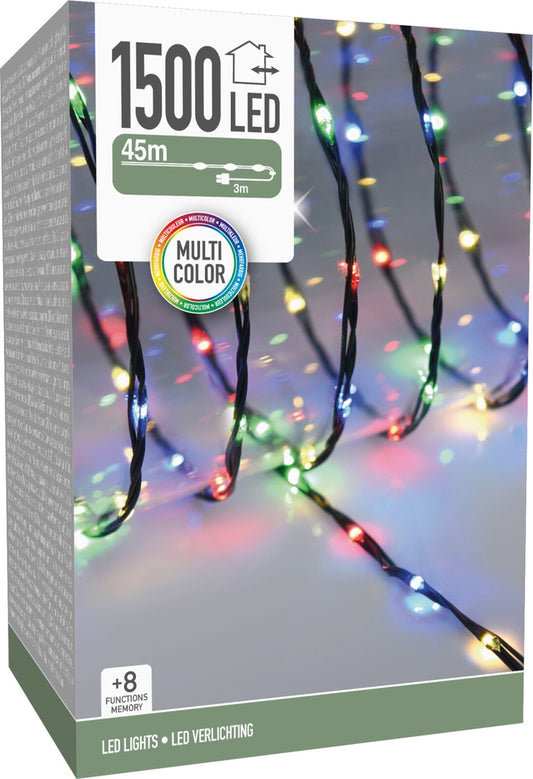 Koopman - LED-Neujahrslichter - 45 m - Mehrfarbig