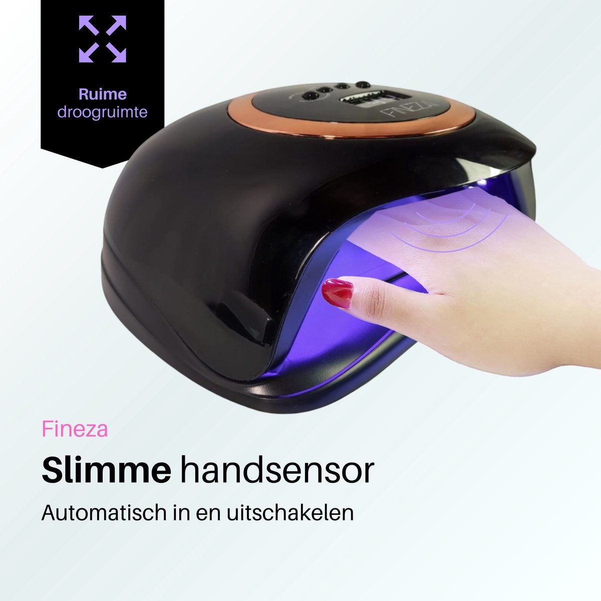Fineza UV-Lampe Gel-Nägel - Nageltrockner LED-Lampe Nägel - Gellack Nageltrockner - Nagellampe - Schwarz