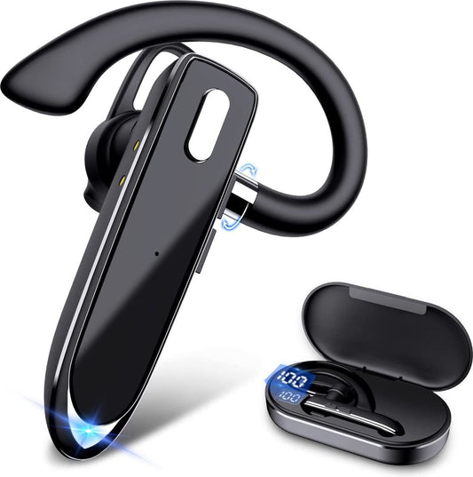 Bluetooth-Headset mit Ladeetui - In-Ear-Kopfhörer - kabelloses Headset mit Mikrofon - Bluetooth 5.1 - Freisprecheinrichtung - IPX7 wasserdicht