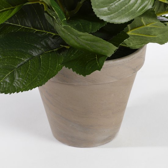 Mica Decorations Kunstpflanze Hortensie – weiß – 45 cm – im Topf – Kunstpflanzen/Kunstblumen