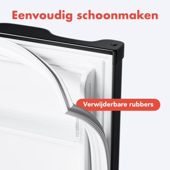 KitchenBrothers Tischkühlschrank - 88L - Freistehend - Schwarz - Kompakter Minikühlschrank mit verstellbaren Ablagen