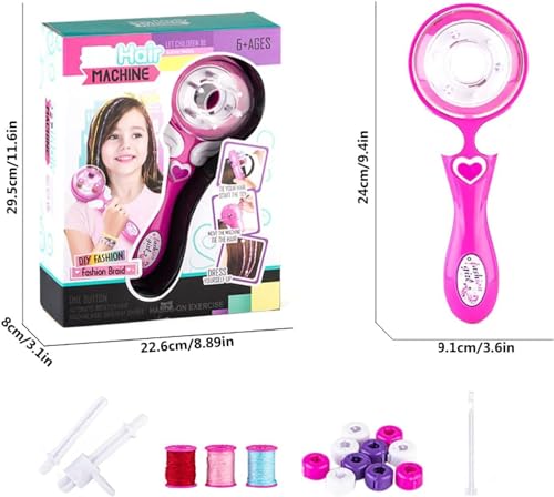 WHIZZBRAID Frisurenset für Mädchen – Kombinationsset aus automatischem Flechtgerät und Hair Bedazzler
