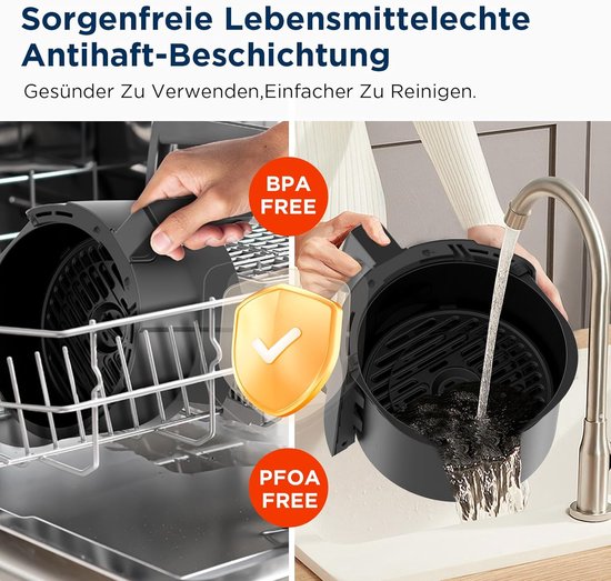 Midea MF-CN35C2 – Digitale Heißluftfritteuse – 8-in-1-Funktionen – 3,5 l Fassungsvermögen