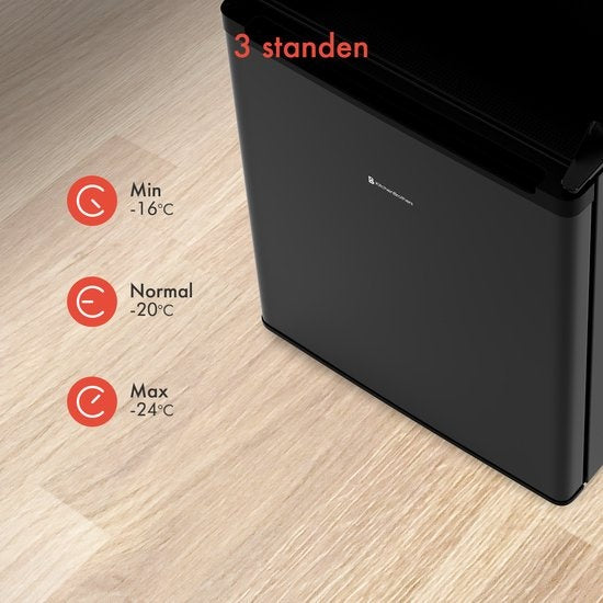 KitchenBrothers Mini-Gefrierschrank - 34L - Freistehend - Kompakt - Schwarz