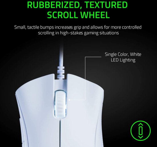 Razer DeathAdder Essential – Kabelgebundene Gaming-Maus – Ergonomisch – Programmierbar – 6.400 DPI – Optisch – Weiß