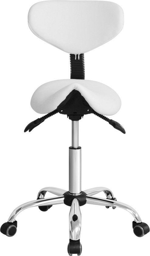Sattelhocker ergonomisch - Barbierhocker - Tabouret - höhenverstellbar - neigbare und verstellbare Rückenlehne