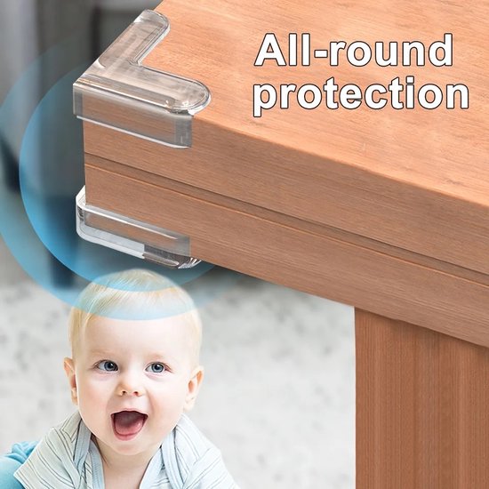 Eckenschutz – 12 Stück – Robuste Stoßkante – Eckenschutz für Tische – Tischeckenschutz für Babys und Kinder – Transparent