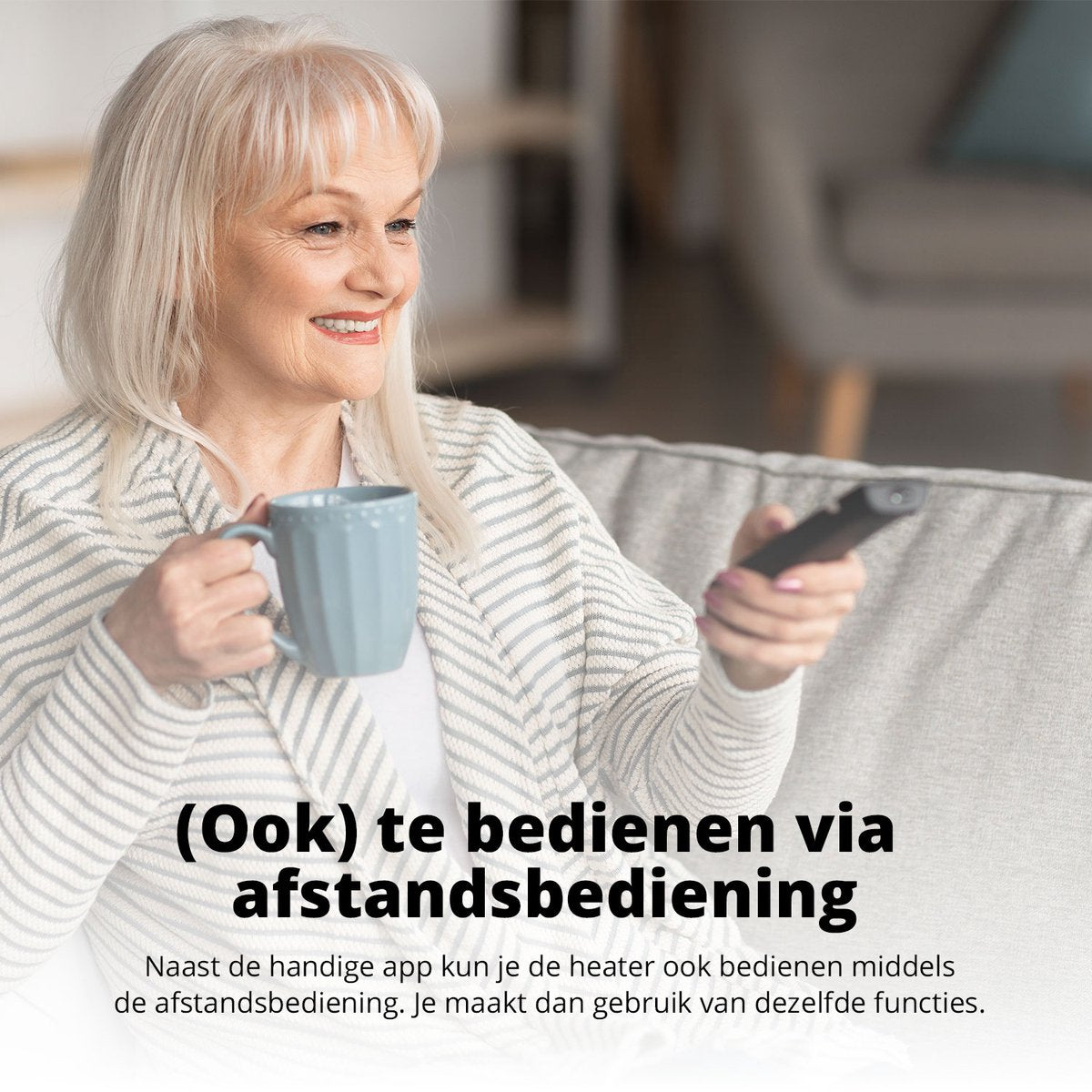 FlinQ - Infrarotheizung - 450 W - bis zu 12 m² - inkl. Thermostat - 45 x 72,5 x 2,8 cm - Weiß