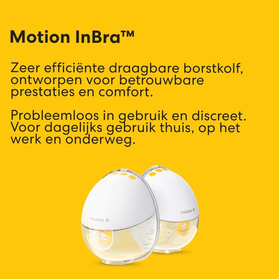 Medela Motion InBra™ – Elektrische Doppel-Milchpumpe – Tragbar und diskret – Effizient und komfortabel – Inklusive Einlagen