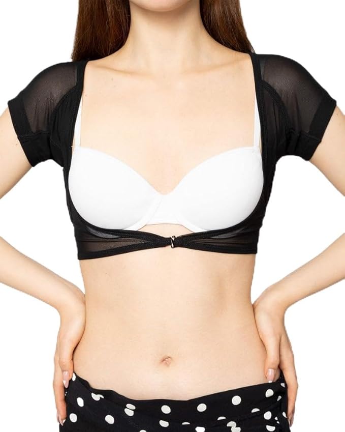 Fiber Anti-Schweiß-Top für Damen – Anti-Schweiß-Unterhemd mit ArmPads PRO und Silberbehandlung – MicroModal – XS
