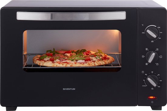 Inventum OV457B - Freistehender Umluftofen - Drehtisch - 45 Liter - 2000 Watt - 6 Programme - Schwarz