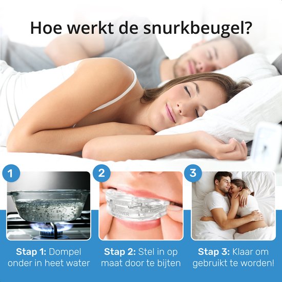 Airmaster Anti Snore Brace - Einstellbar - Schlafprodukte - Nasenspreizer - Gebissschutz - Schnarchen - Gebiss - Transparent BPA frei