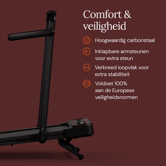 Moov Run Plus Klappbares Laufband – Walking Pad – Steigungsfunktion 15 % – Zusammenklappbares Laufband – Laufband 1–14 km/h – inkl. Zubehör