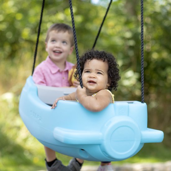 Step2 Rocket Swing for Two – Raketenschaukel für zwei Personen – Verstellbare Hüftgurte