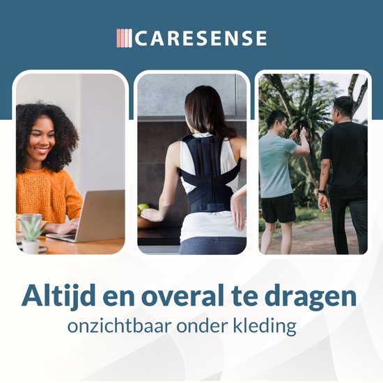 Caresense Back Brace Male & Female Adjustable - Haltungskorrektor - Schulterstütze - Haltungskorrekturstütze - Größe L