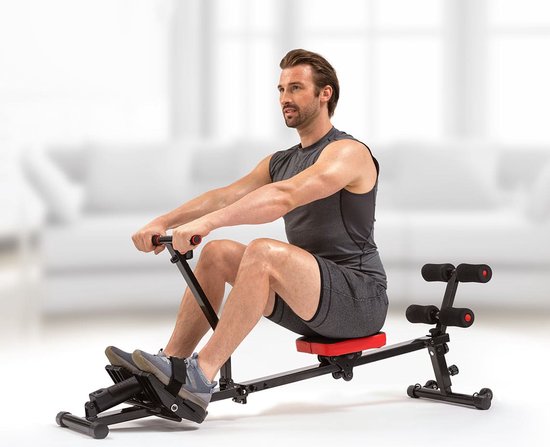 Kendox RowShaper – Rudergerät für zu Hause – Fitnessgerät für Cardio- und Krafttraining – Fitness-Rudergerät mit LCD-Display für das Training zu Hause – Belastbar bis 120 kg – Versandhandelsausführung