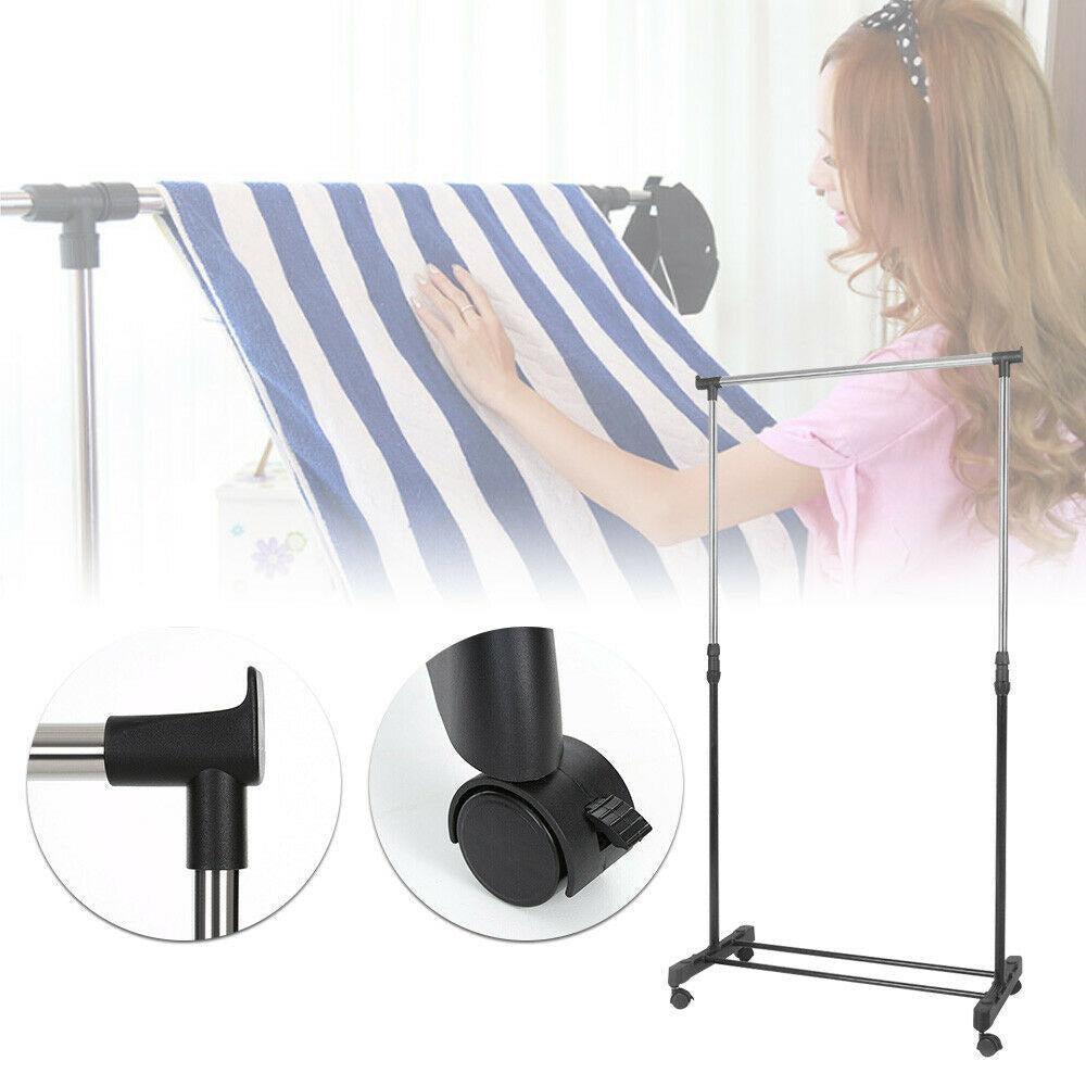 Westerhold - Haushalts-Kleiderständer - Mobil - Stabile Rollen - 80x43x90-165cm