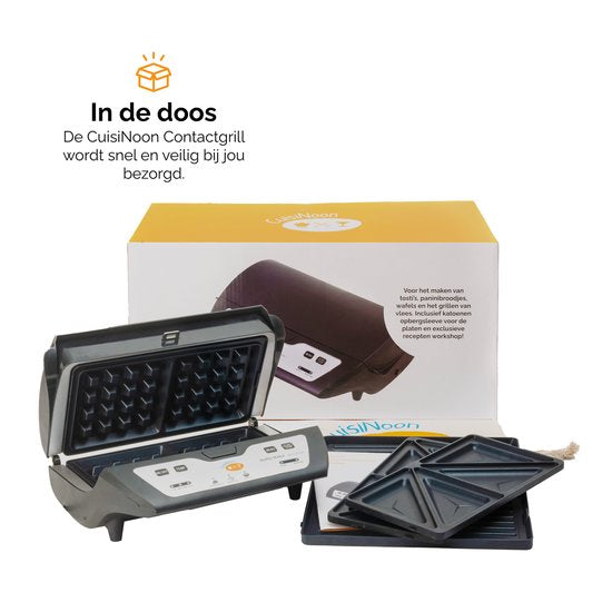 CuisiNoon - Multifunktions-Waffeleisen, Toasti-Gerät und Grillgerät - 1000W