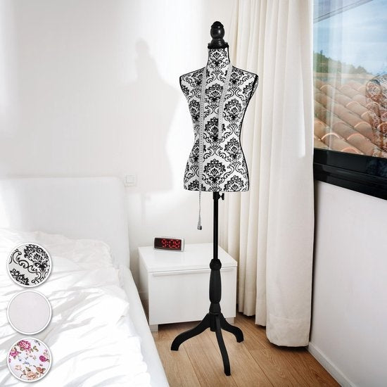 tectake - Schaufensterpuppe - Damen-Büsten-Torso - weiß - höhenverstellbar - 402566