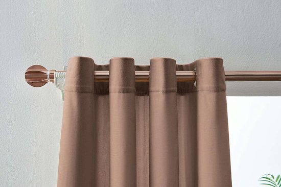 Larson – Samtvorhänge – 1,4 m x 2,5 m – Ringe – Rosa