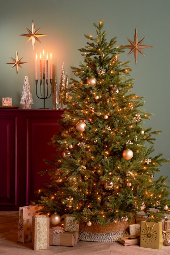 House of Seasons Weihnachtsbaumschürze - H26 x Ø58 cm - Seegras - Blau