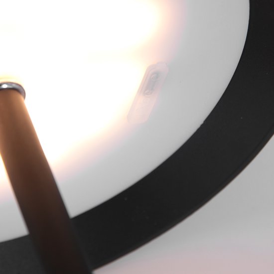 Steinhauer Tischleuchte Ancilla - schwarz - Metall - 15 cm - eingebautes LED-Modul - 3353ZW