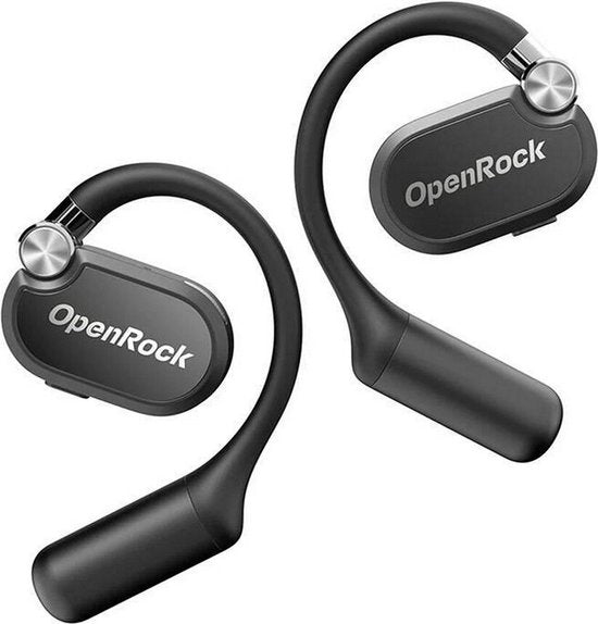 OpenRock – X Black – Kabellose Open-Ear-Kopfhörer – Ohrhörer – Bluetooth – Lange Akkulaufzeit – Geräuschunterdrückung – kabellos – TubeBass™-Technologie
