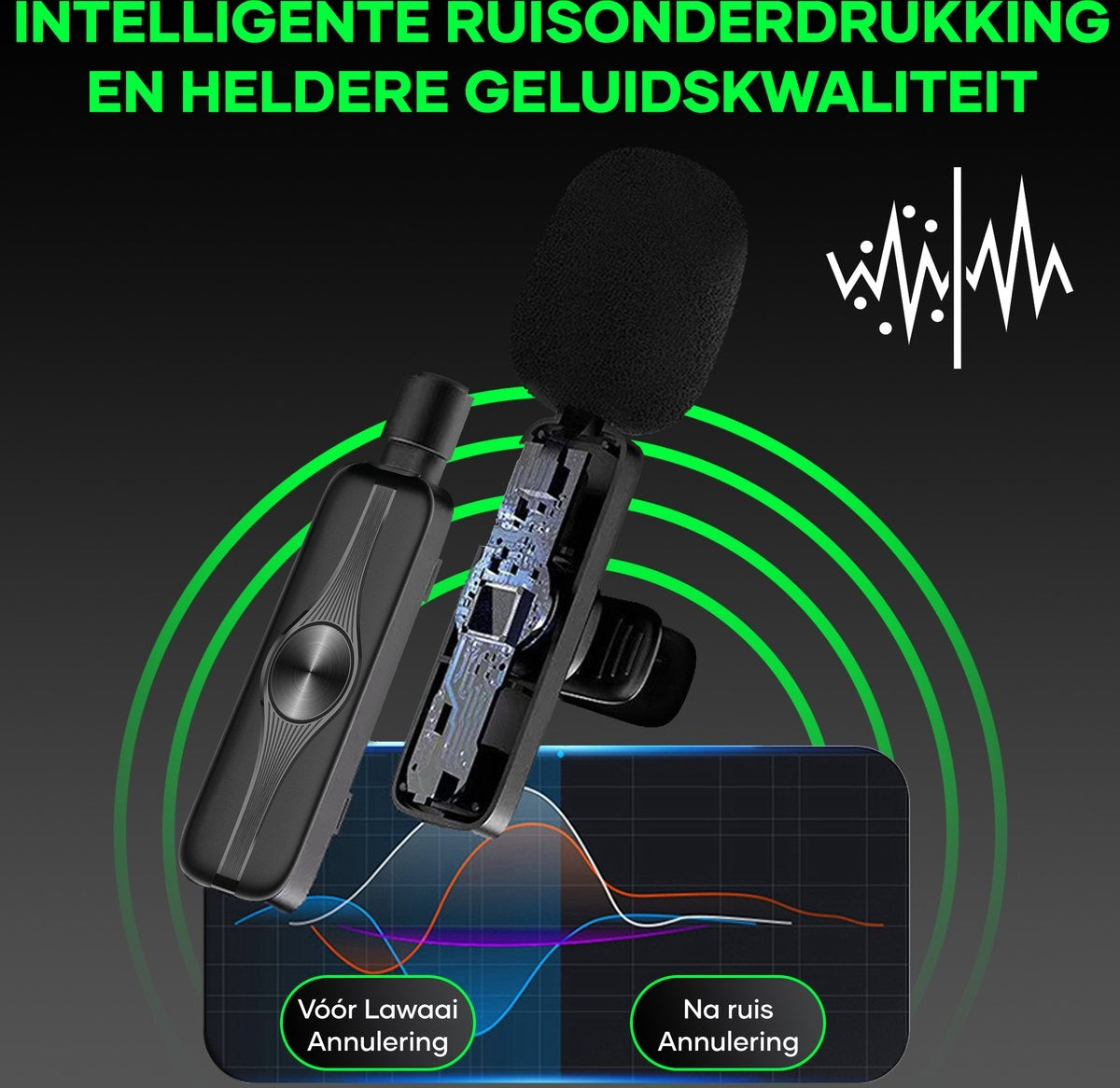 MATTIÂ® 2-in-1 - Drahtloses Mikrofon - USB-C - Mikrofon - Tie Pin Mikrofon - Android & Laptops