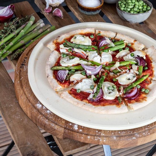 Boska Pizzastein Deluxe L - für Backofen & BBQ - Krustenpizza - Ø 35 cm - BBQ-Zubehör