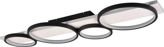 Trio Leuchten - Deckenleuchte Medera 4 Licht L 100 cm weiß schwarz