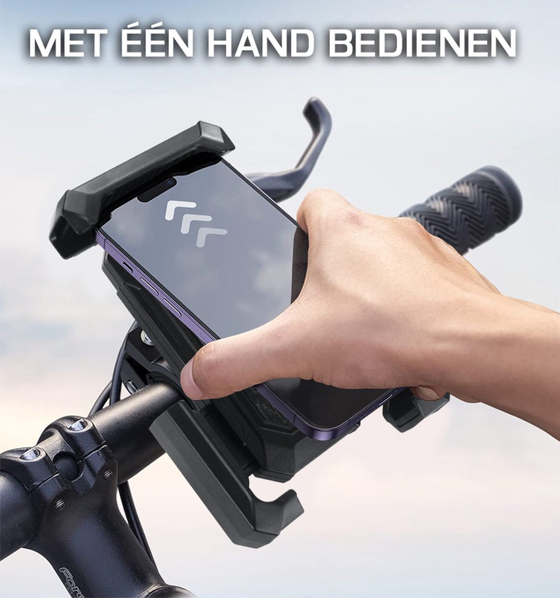 Podec 360° Fahrrad-Telefonhalter mit Sonnenschirm - Verstellbarer Handyhalter für Fahrrad, Roller & Motorrad - Geeignet für Smartphones bis zu 7 Zoll - Stabil & wasserfest