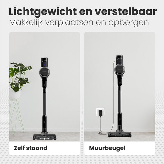 Auronic Stick Staubsauger - Kabellos - Beutellos - Akkubetrieben - Selbstständig - 220W - Extra Akku - Staubsauger - Schwarz