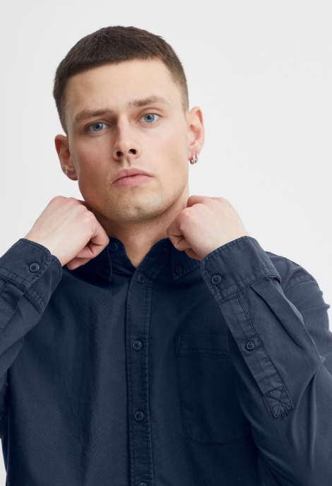 Blend Shirt Oxford Dress Blues - Größe M - Stilvolles Casual Herrenhemd