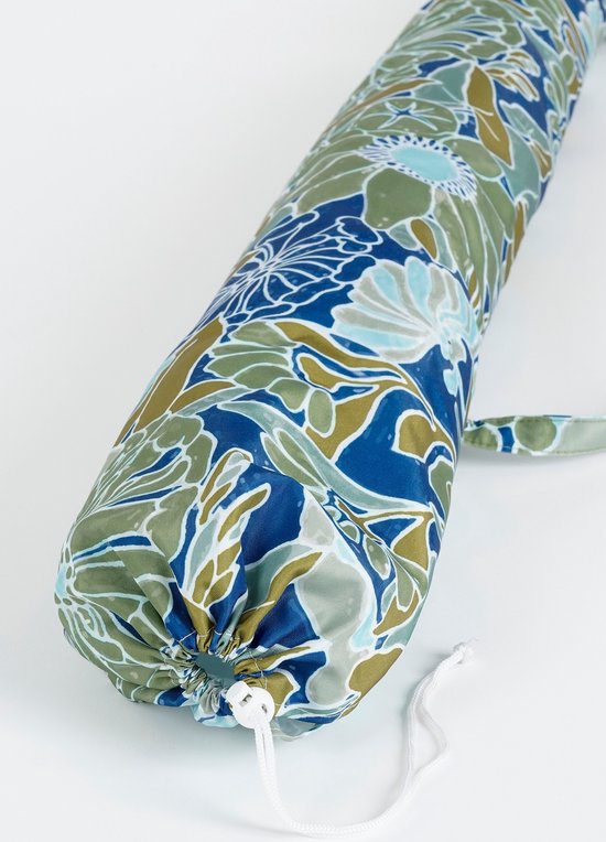 Mica Decorations Blumen Sonnenschirm - H238 x Ø220 cm - Blau