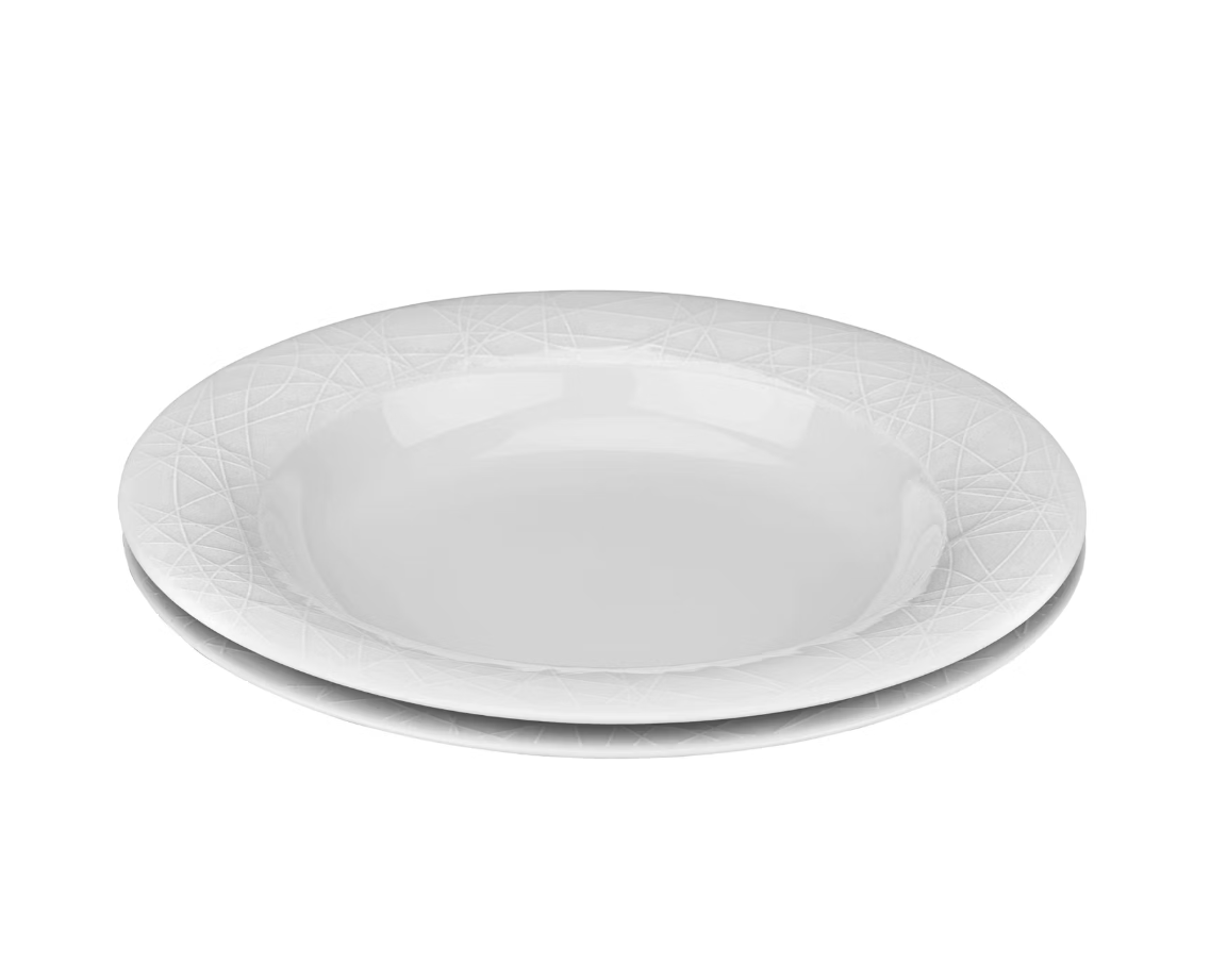 Rosenthal Geometrica Tafelgeschirr - 23cm - Beistellteller - 10 Stück - weiß