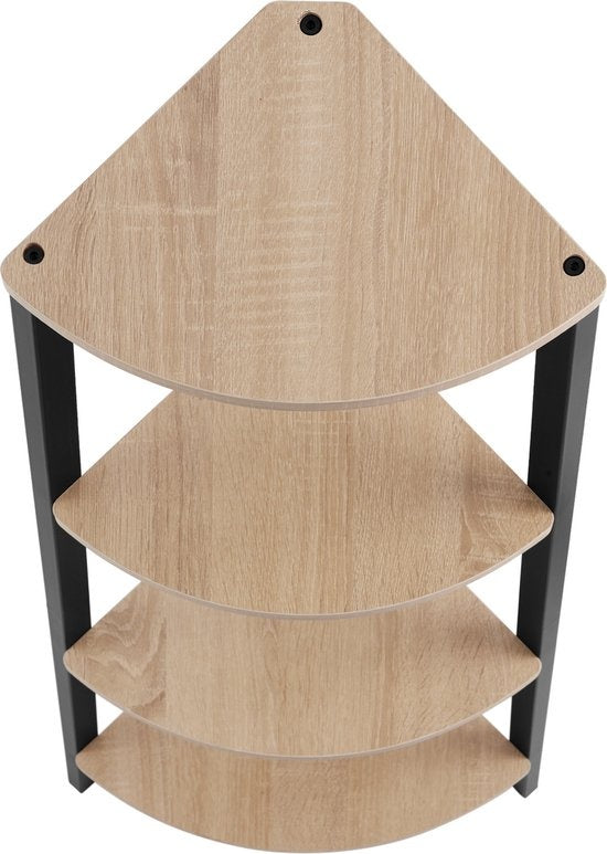 tectake - Eckkleiderschrank Newbridge 34x34x125cm - hellbraun - 404774