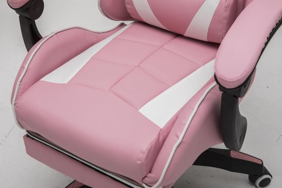 VDD Gaming Stuhl mit Fußstütze - Pink