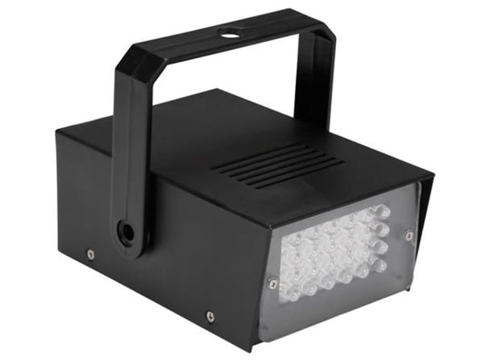 Hq-Power Mini-Stroboskop – 24 weiße LEDs – batteriebetrieben – schwarz