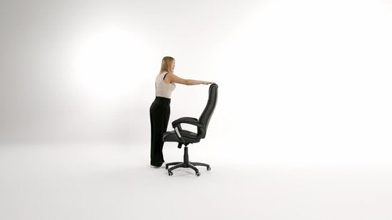 tectake - Luxuriöser Design-Bürostuhl Chefsessel - Schwarz