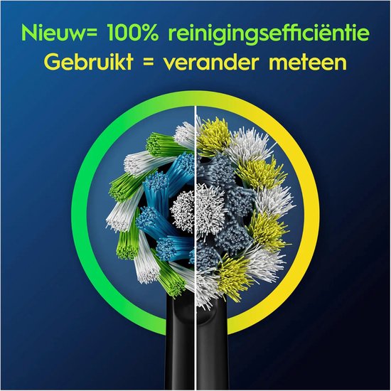 Oral-B Cross Action Pro – Aufsteckbürsten – Mit CleanMaximiser-Technologie – Schwarz – 4 Stück