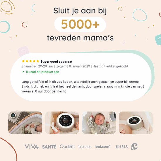 Numsy Touch White Noise Machine Baby - Weißes Rauschen Maschine