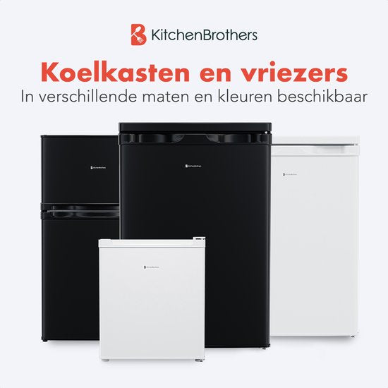 KitchenBrothers Kühlschrank - 127L - Eisfach - Tischplatte - Frigo - Freistehend - Schwarz