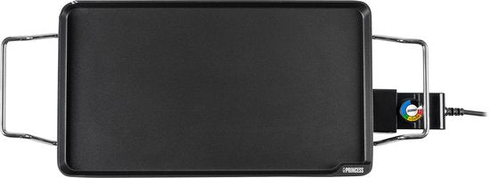 Princess Table Chef Superior Grillplatte 102240 - Gourmet - Grillplatte - Tischgrill - 46 x 26 cm - 8 Personen - Einstellbarer Thermostat - 2500 W - Teppanyaki - Für drinnen und draußen - 2 Meter langes Kabel