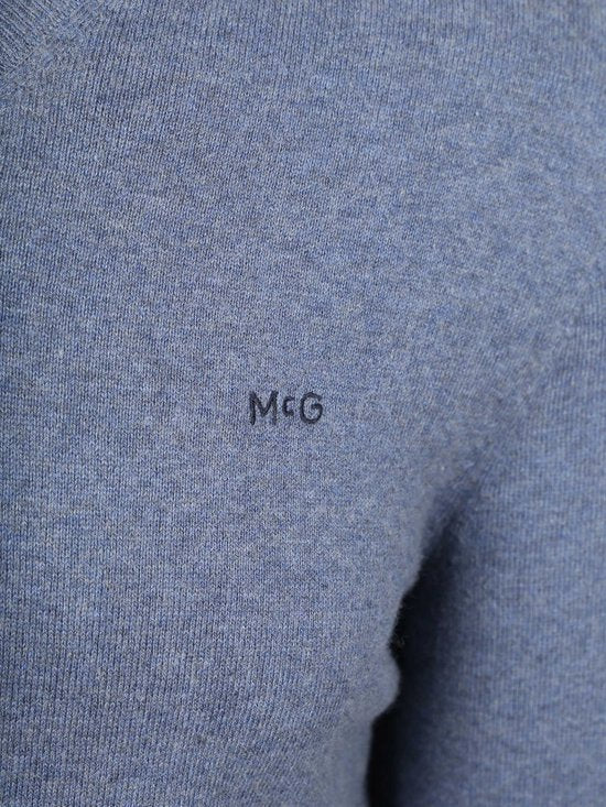 McGregor Pullover aus Merinowolle mit V-Ausschnitt, Vintage-Blau – Größe 3XL – Herren – Pullover