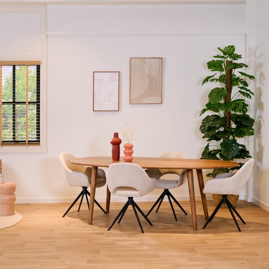 Mica Dekorationen Wanddekoration Kreis - L50 x B60 x H3 cm - Beige