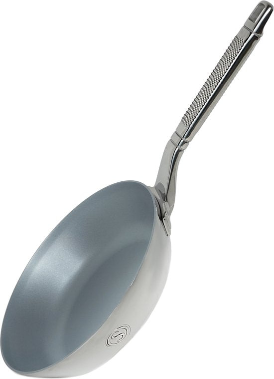 Saveur Selects - Voyage Bratpfanne Ø20 cm - Antihaftbeschichtete Pfanne - Dreischicht-Edelstahl - Für Induktion und alle anderen Wärmequellen - Backofenfest bis 260°C - Spülmaschinenfest