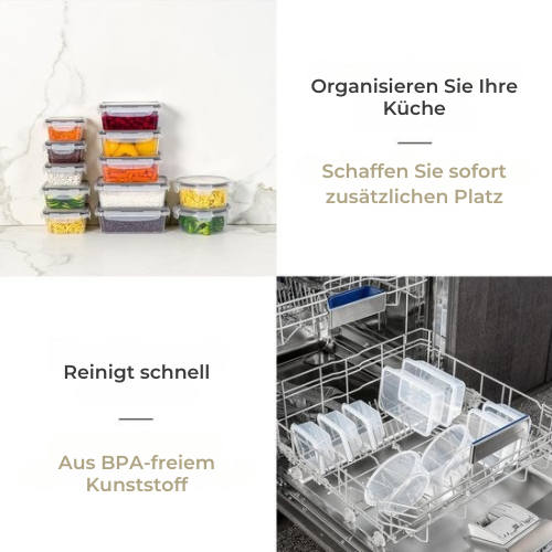 Stosh - Meal Prep Trays - Gefrierschalen - Lebensmittelbehälter - 16 Stück - BPA frei - Kunststoff